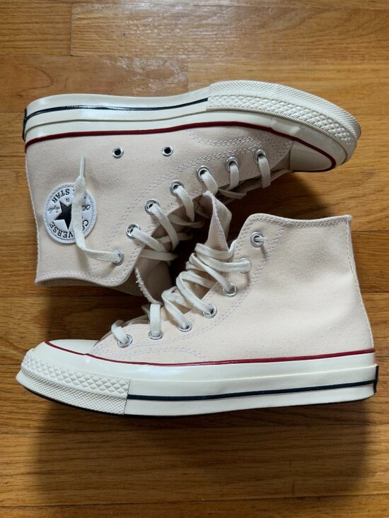 Converse Chuck 70 Hi Sneaker in Parchment, Garnet, & Egret - Picture 5 of 10